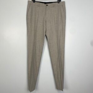 Zara Formal Dress Slim Straight Leg Gray Trousers Pants 32 x 32 Business Casual